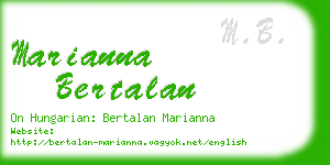 marianna bertalan business card